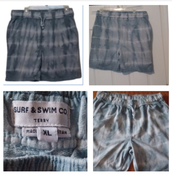 💙🌺Men's Light Blue Tie-Dye Shorts - Picture 1 of 8